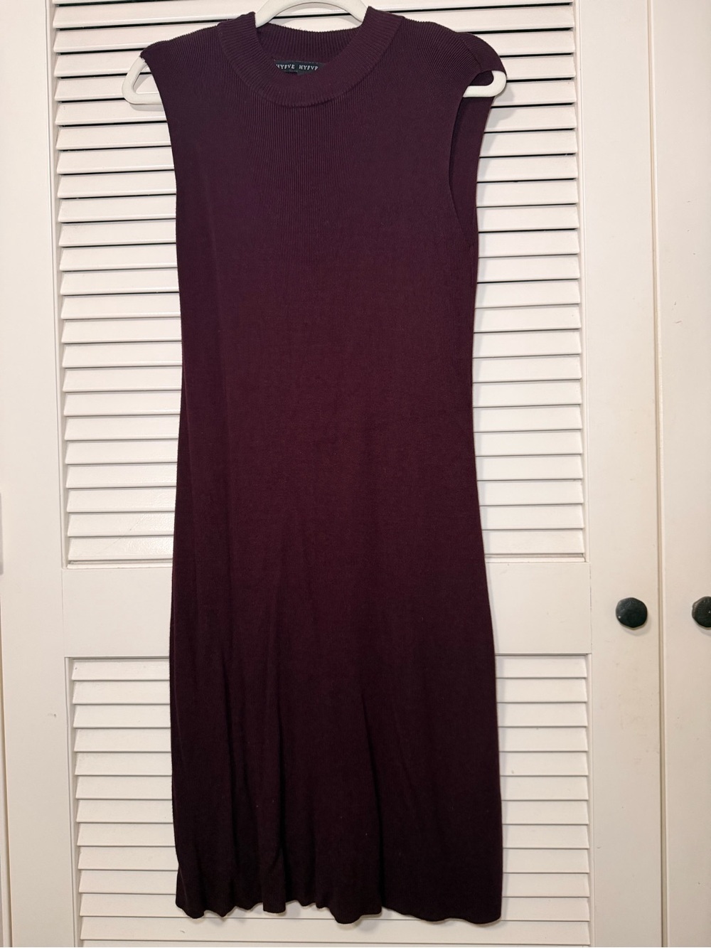 HYFVE Sleeveless Ribbed Midi Dress - Plum
